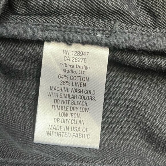 Nili Lotan Paris Cropped Pants Relaxed Fit Dropped Crotch in Black Sz 2 - Picture 10 of 10